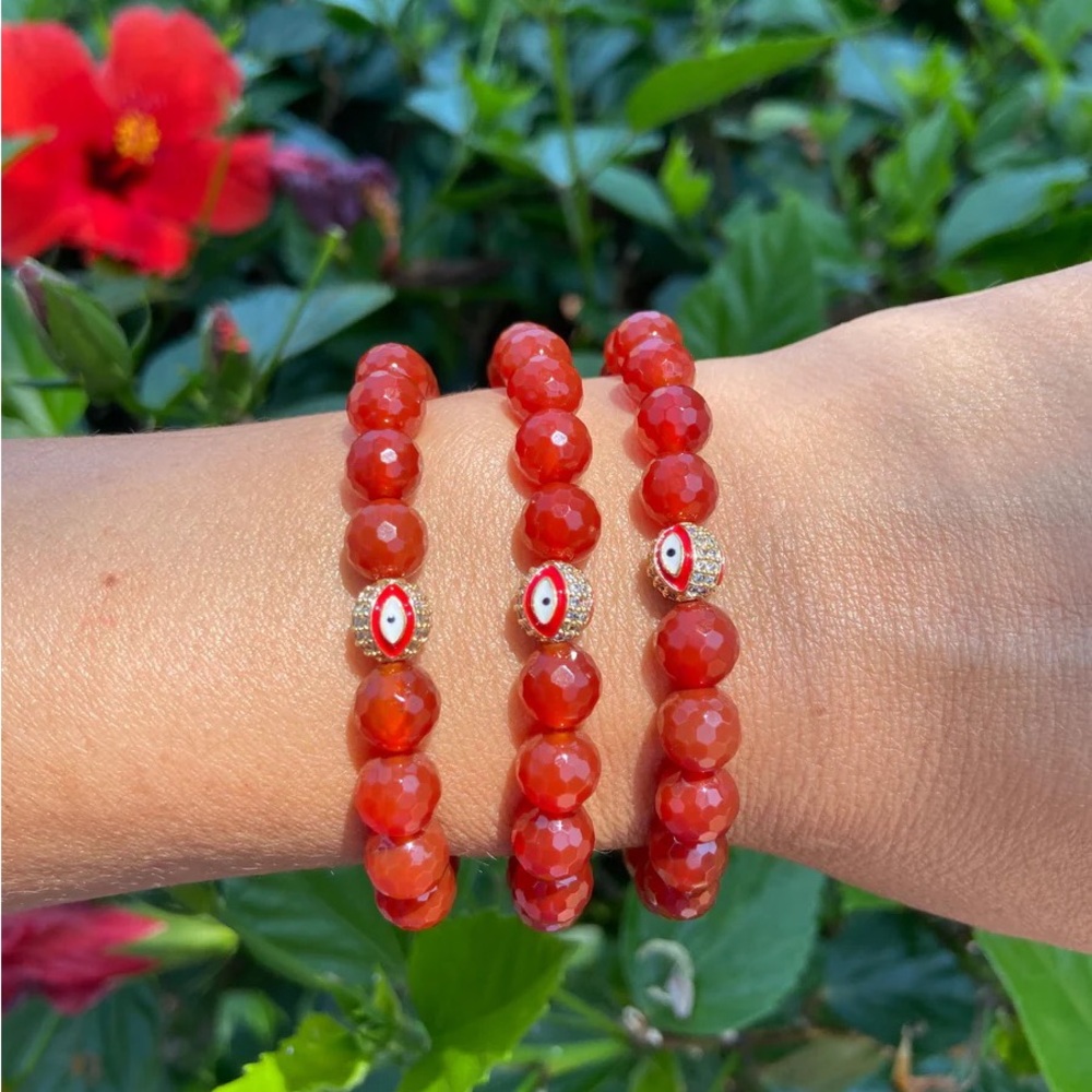 Carnelian crystal bracelet